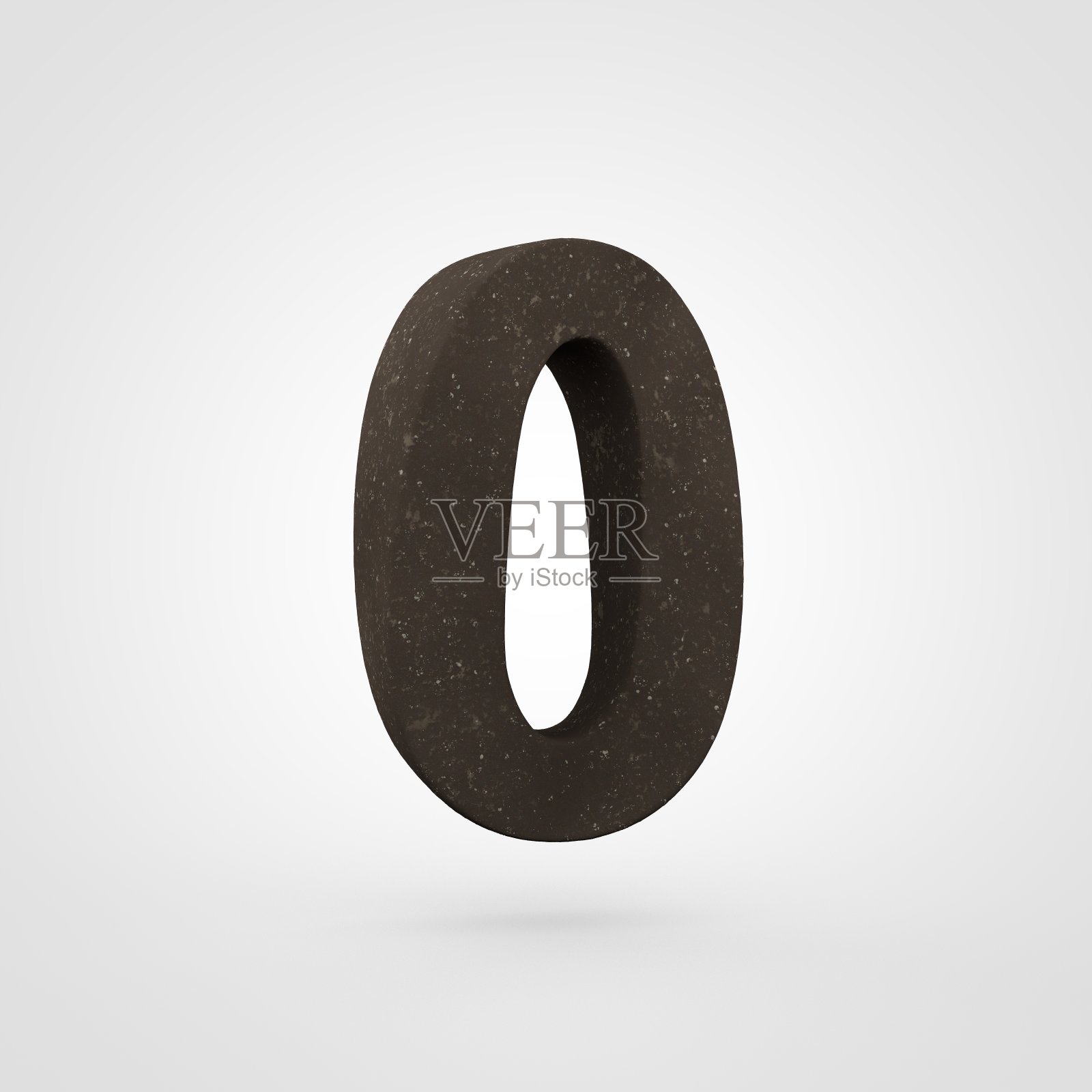 0号土壤隔离在白色背景上。照片摄影图片