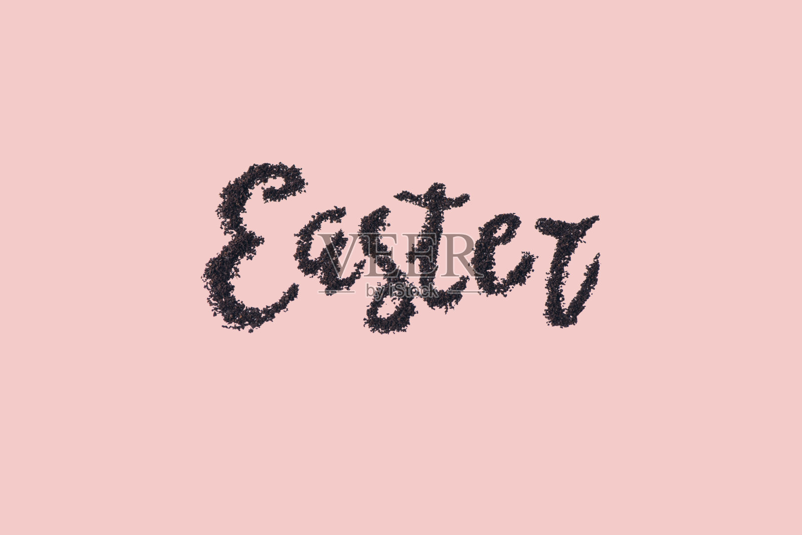 “复活节”这个词来自咖啡粉照片摄影图片