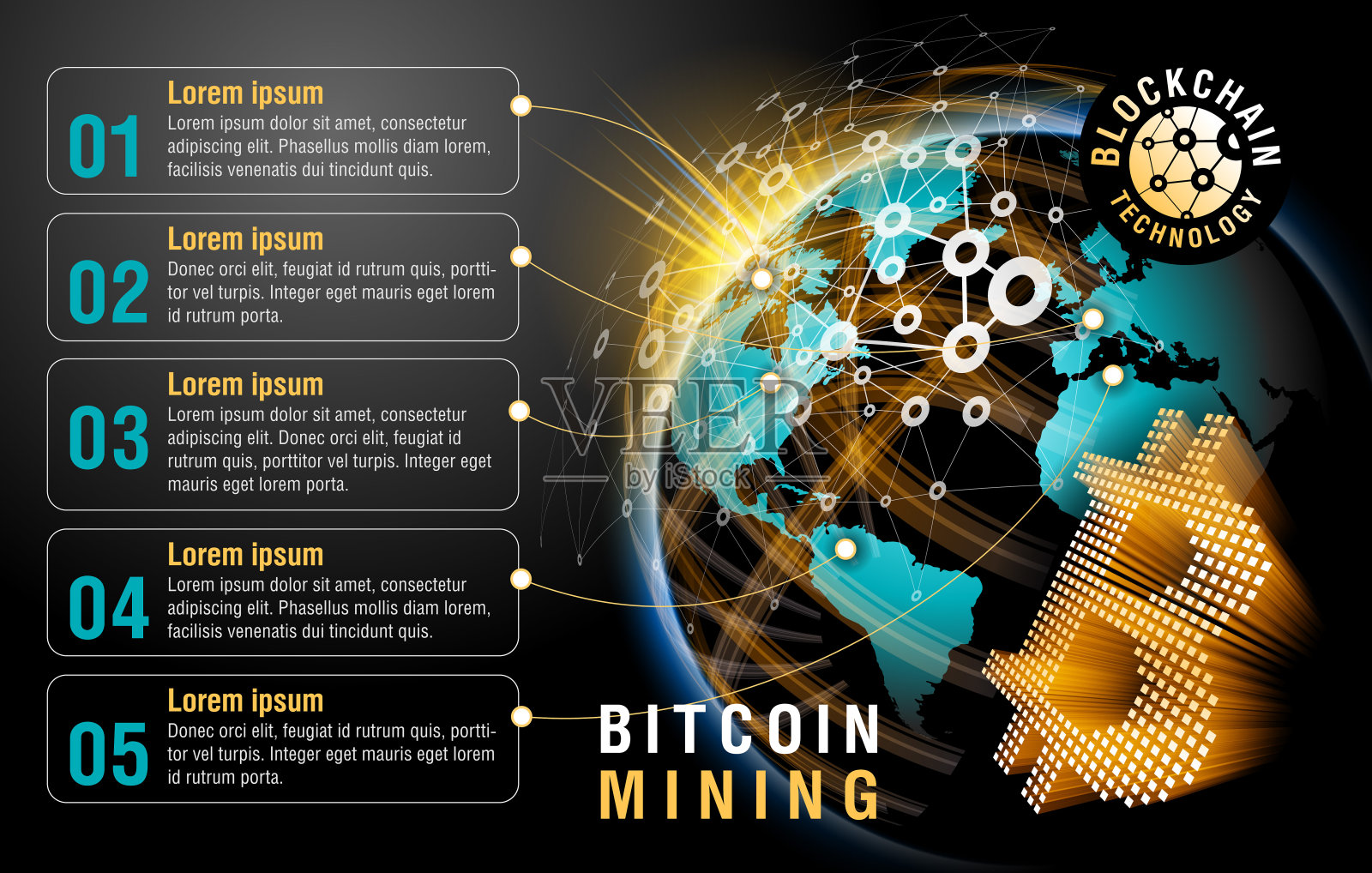 Cryptocurrency比特币插画图片素材