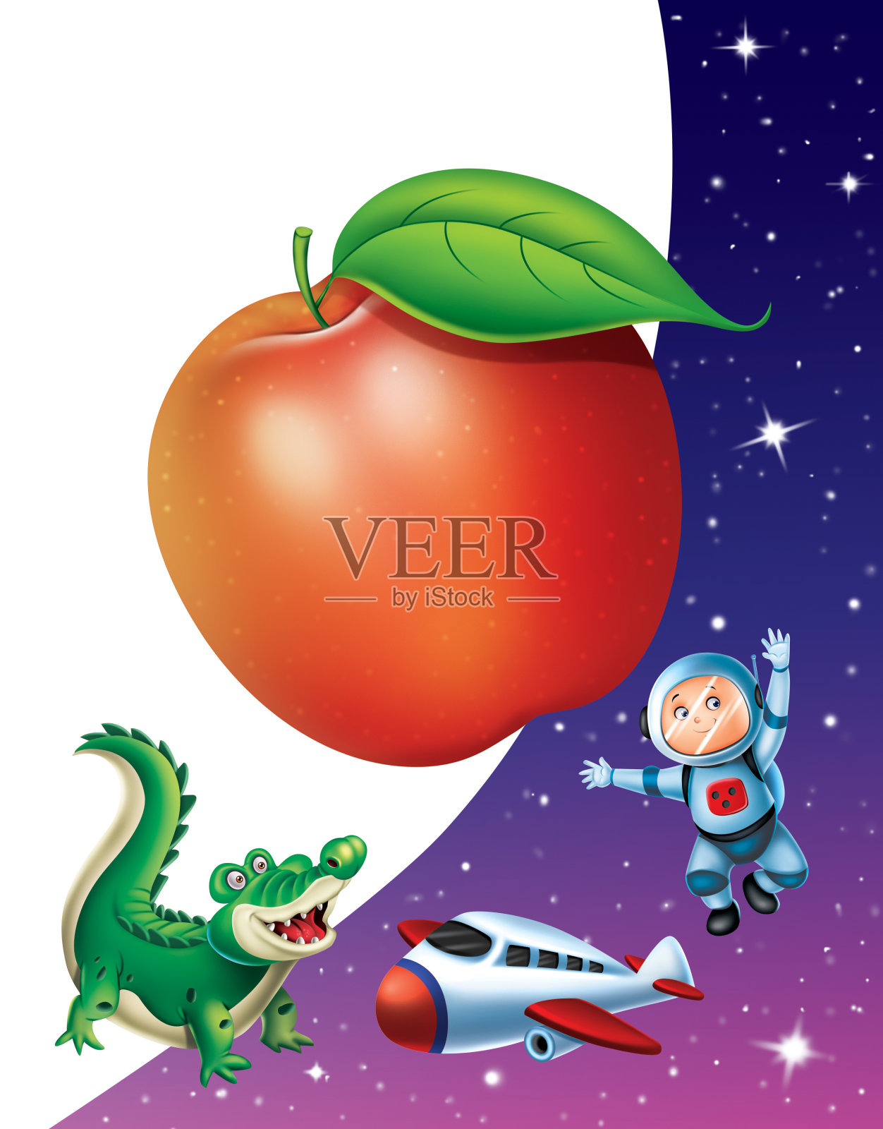 字母插画图片素材