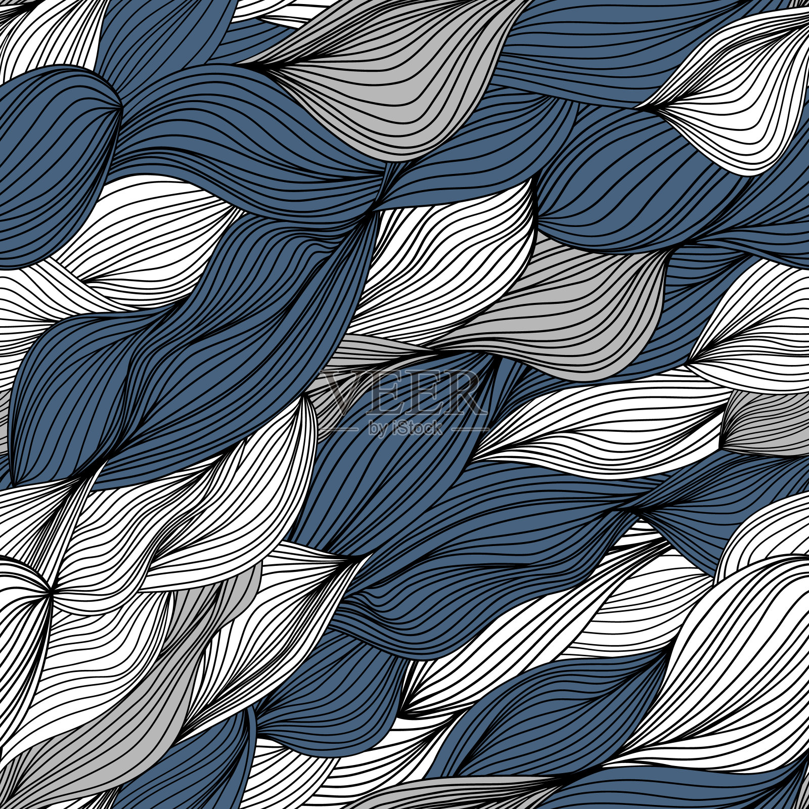 无缝彩色全手绘图案插画图片素材