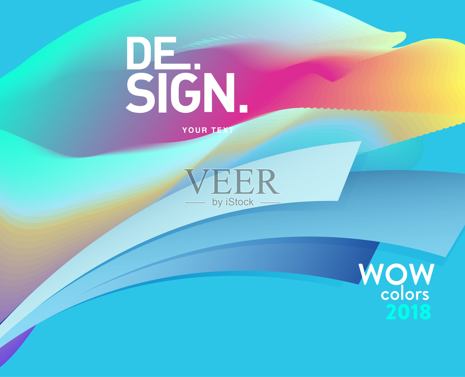 三维波浪背景。动态效果。抽象的矢量图。设计模板。现代模式。插画图片素材