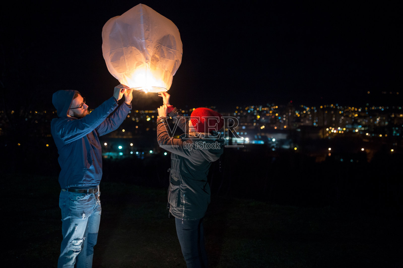 飞装饰用灯照片摄影图片