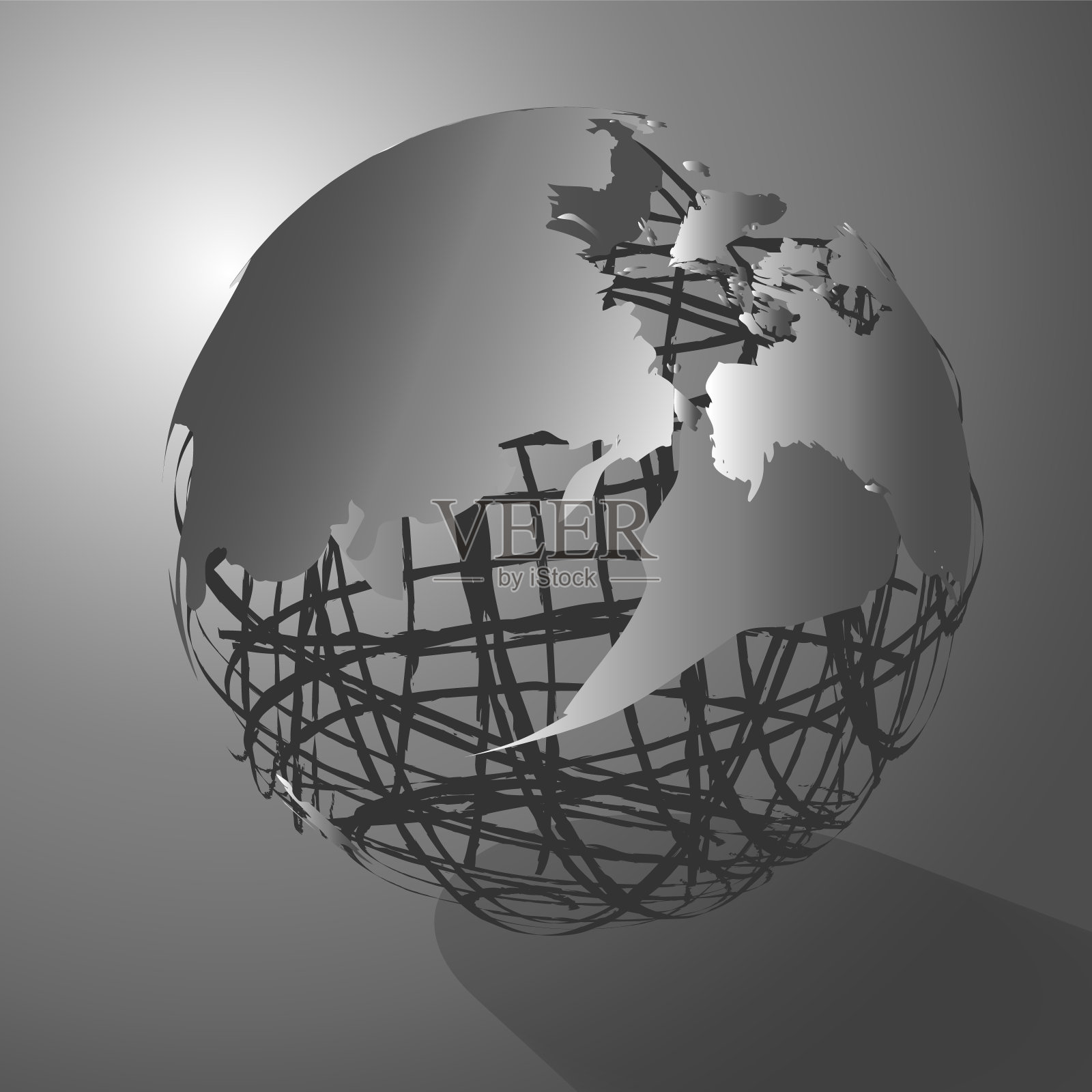 世界模型向量插画图片素材