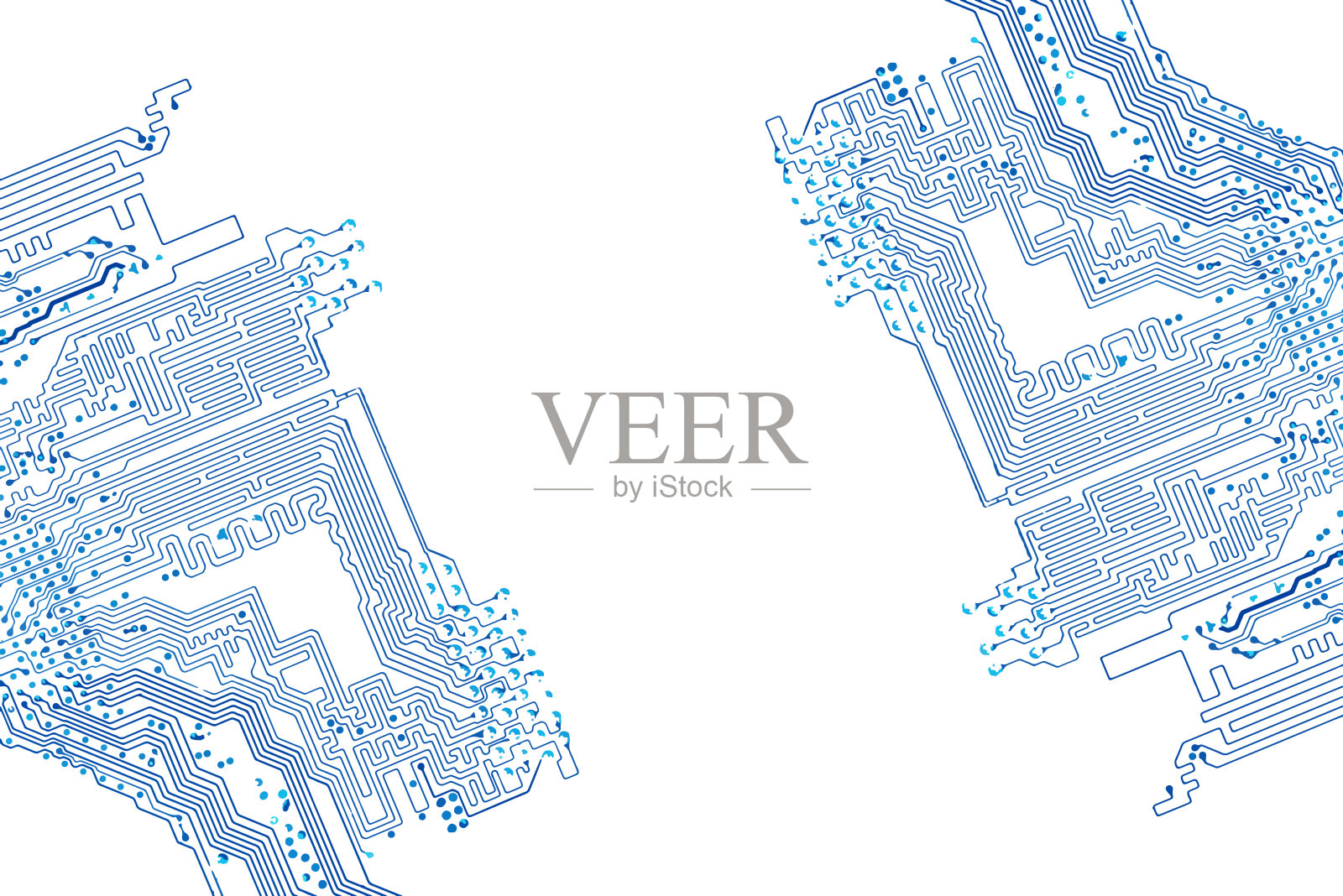 摘要EPS10矢量背景与高科技线路板。微芯片背景与两个对角线对称的主板图案元素框架和复制空间的文本。插画图片素材
