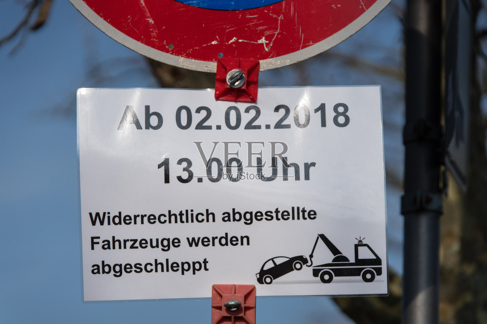 临时标志照片摄影图片