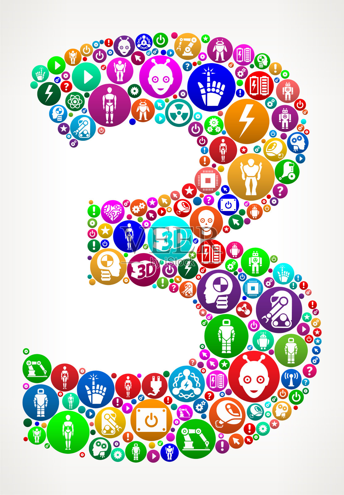 机器人和机器人矢量图标模式插画图片素材