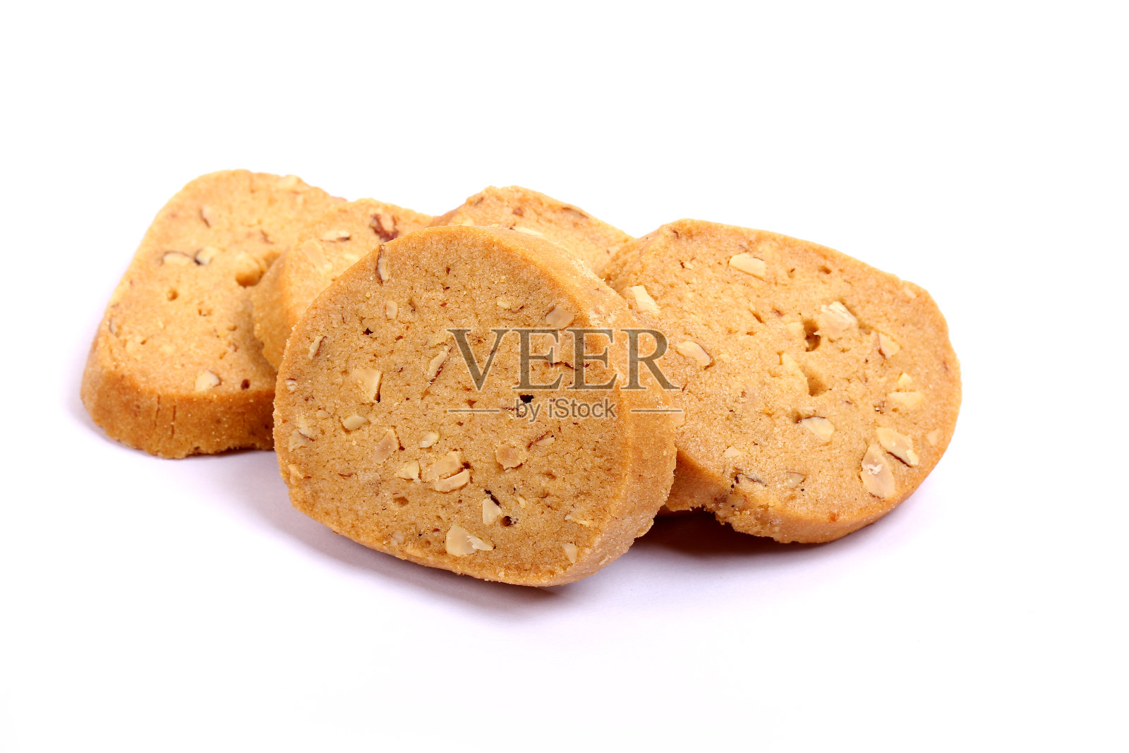 白色意大利脆饼，白色杏仁饼干照片摄影图片