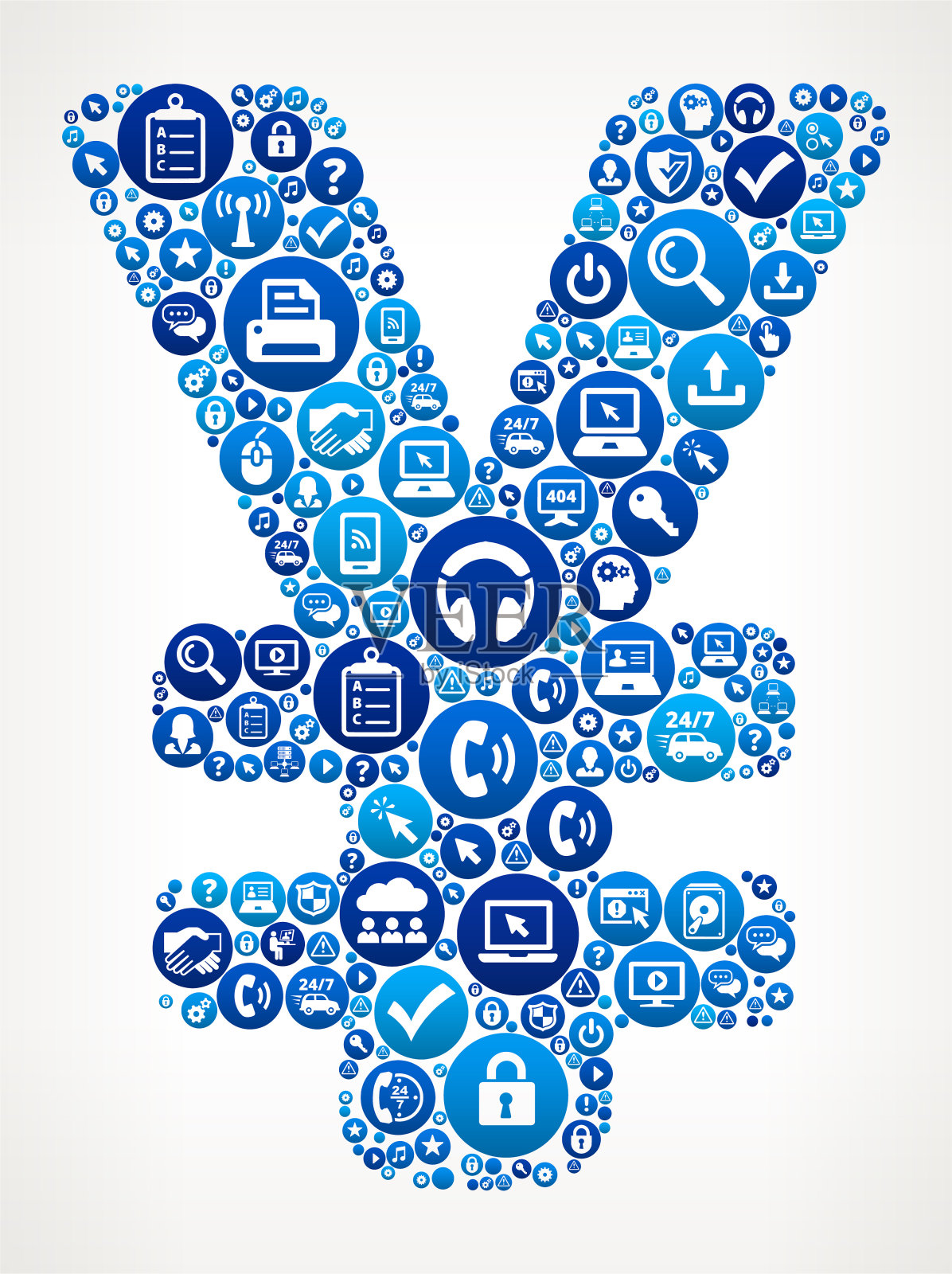 燕签电脑技术支持插画图片素材