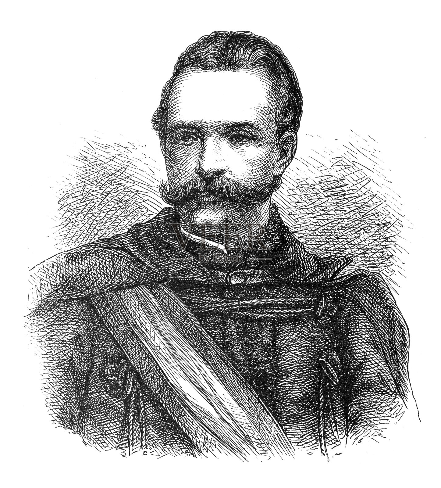 玛丽安·兰基维奇，全名玛丽安·安东尼·梅尔基奥·兰基维奇，波兰爱国主义者，1863年1月起义的军事领袖。插画图片素材