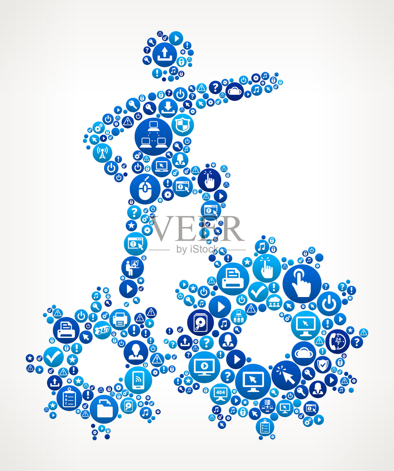 简笔画攀爬装置计算机技术支持插画图片素材