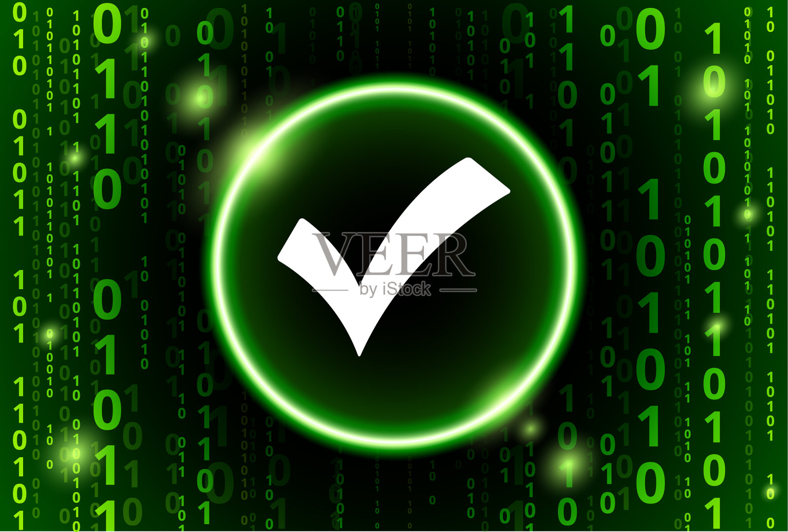 检查标记二进制码向量模式背景插画图片素材