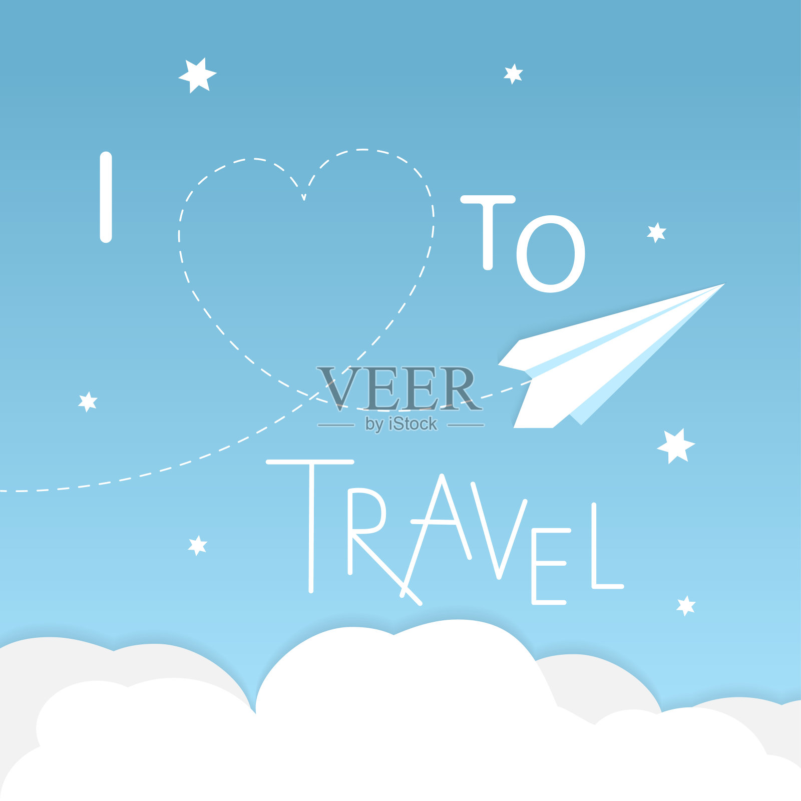 我喜欢旅行插画图片素材