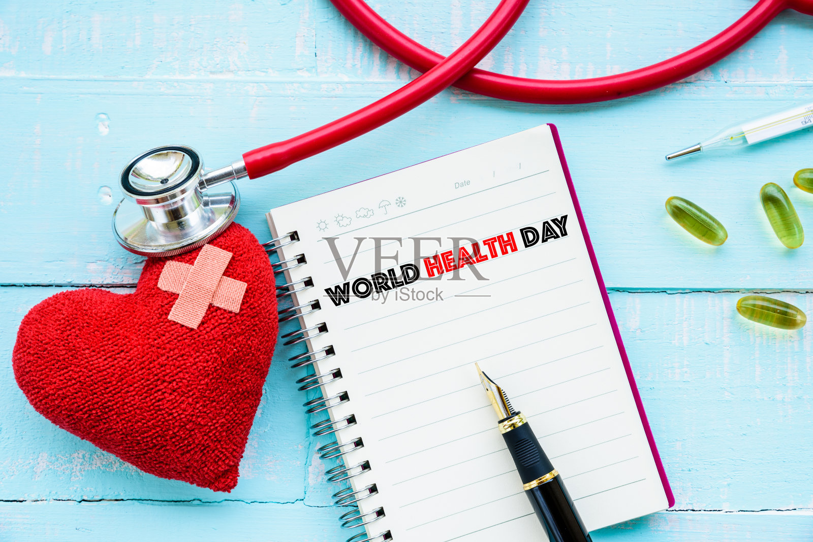 世界卫生日，保健和医学概念。照片摄影图片