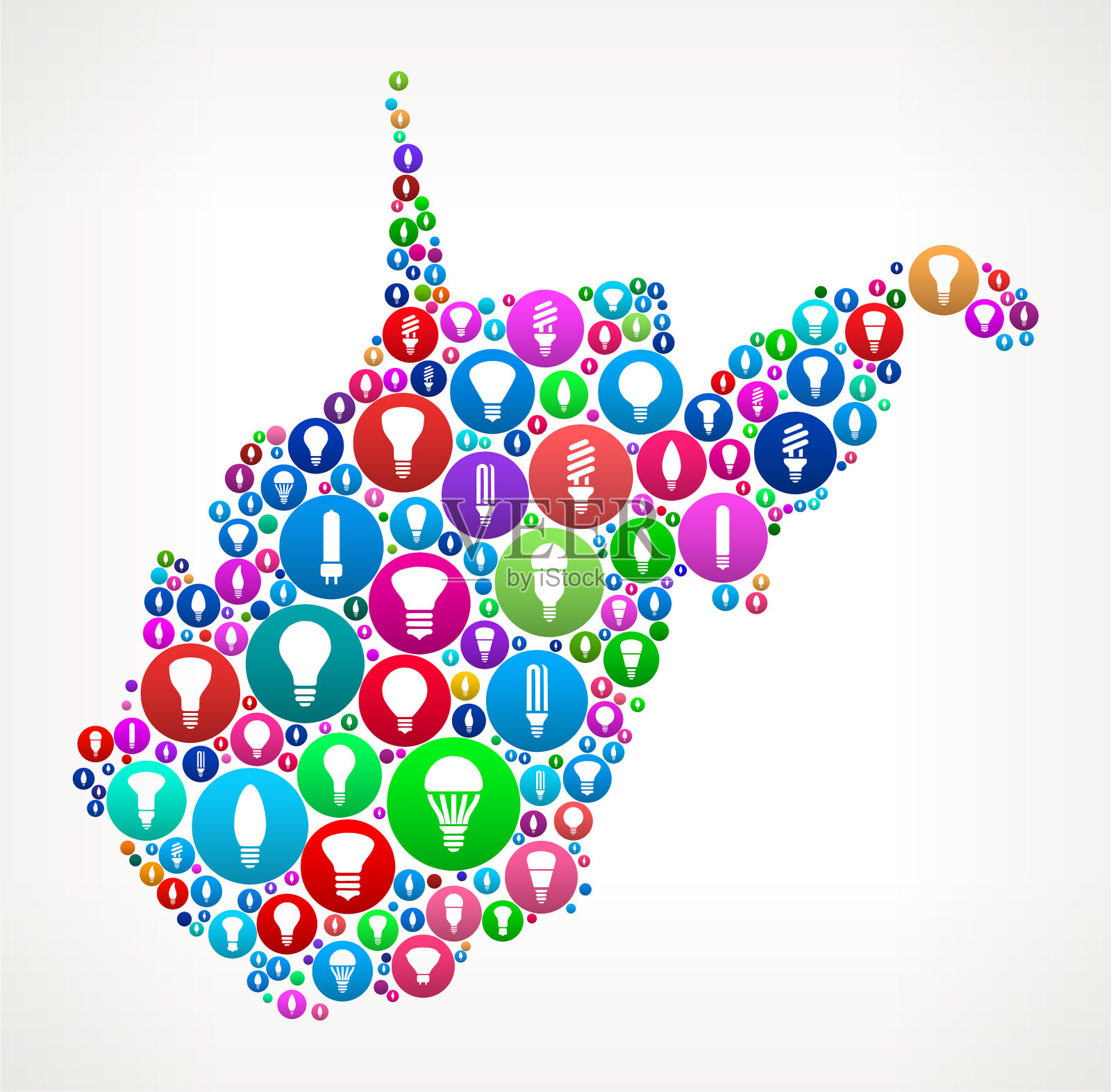 西弗吉尼亚灯泡想法矢量图标模式插画图片素材