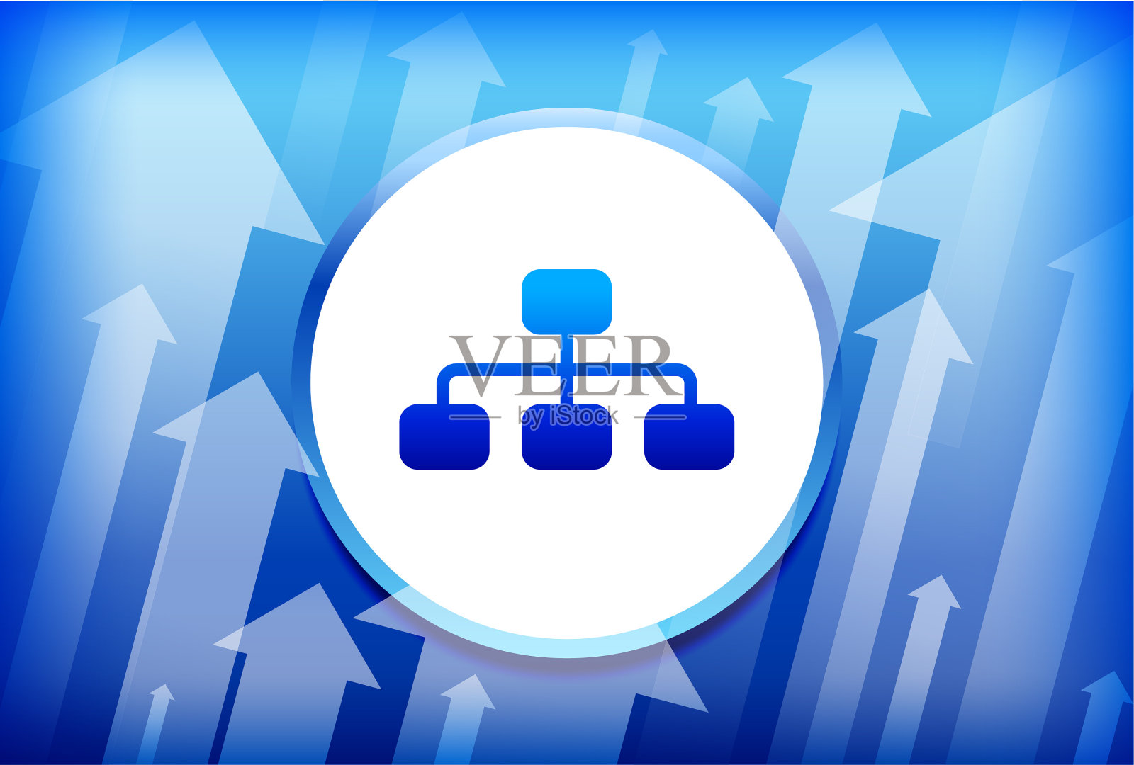 网络图蓝色箭头背景插画图片素材