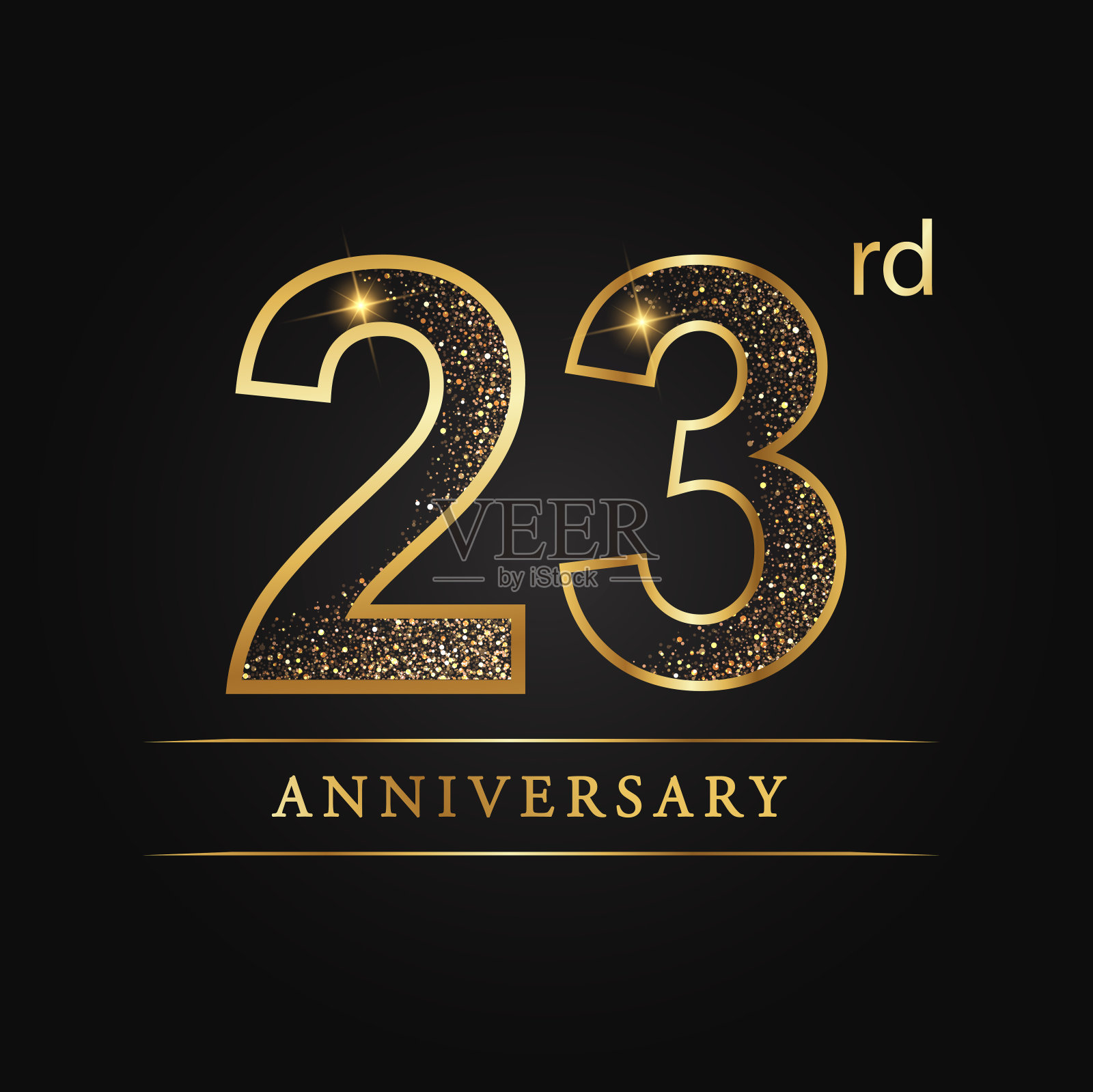 奢侈品23周年纪念插画图片素材