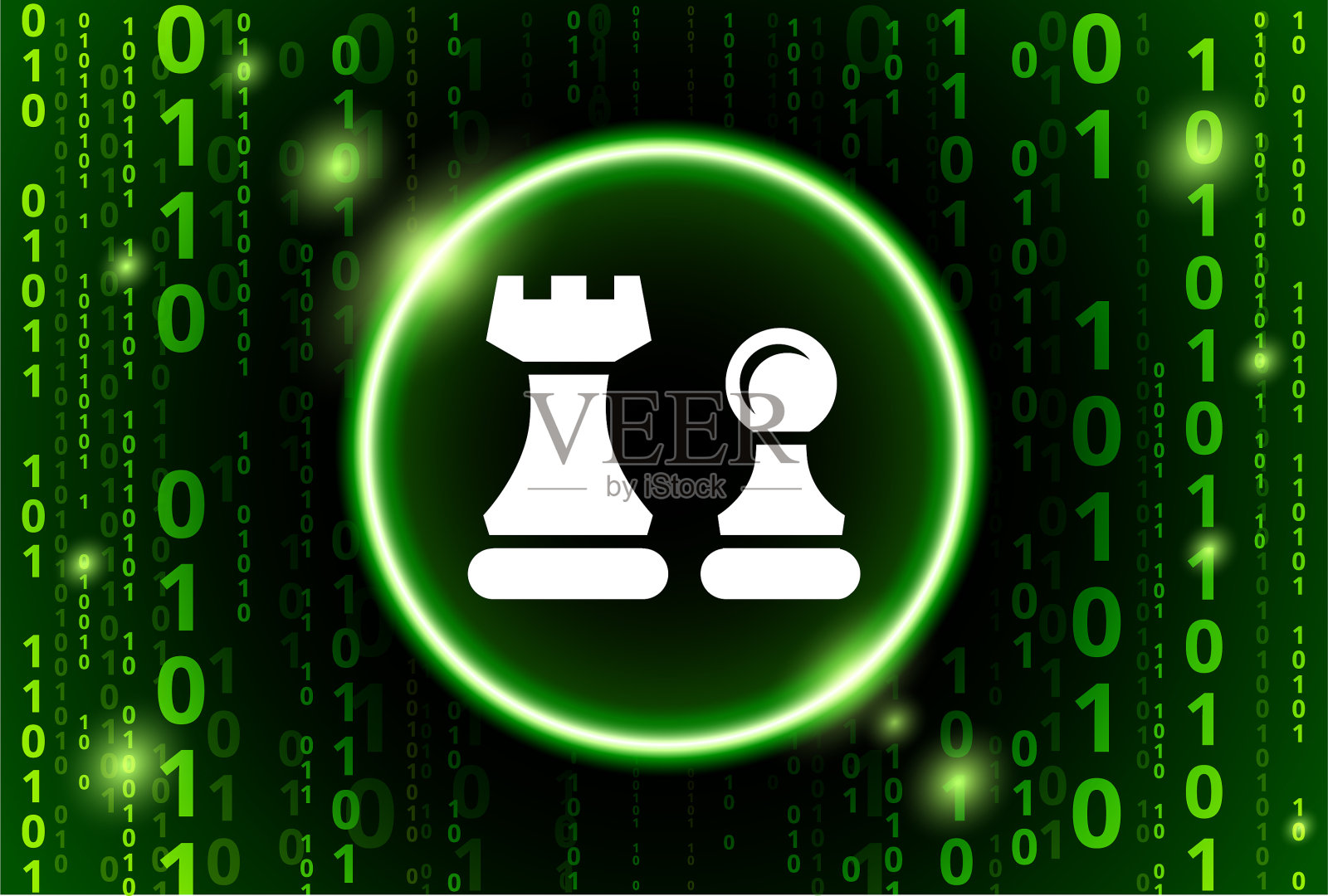 棋子二进制码矢量模式背景插画图片素材