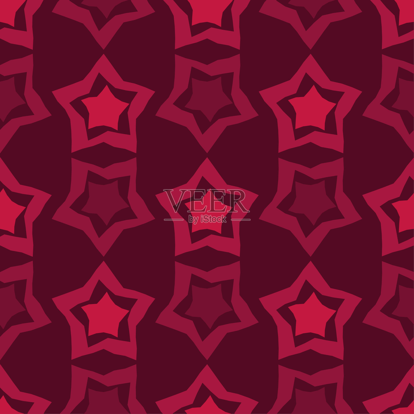 无缝背景与装饰星星。天空中五颜六色的星星。划痕纹理。纺织融洽。插画图片素材