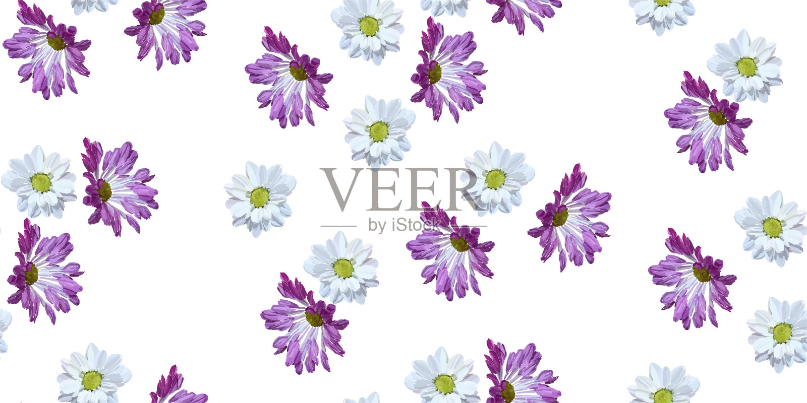 园林花卉图案无缝衔接。植物插图手绘风格。矢量花卉设计插画时尚印花，剪贴簿，包装纸。插画图片素材