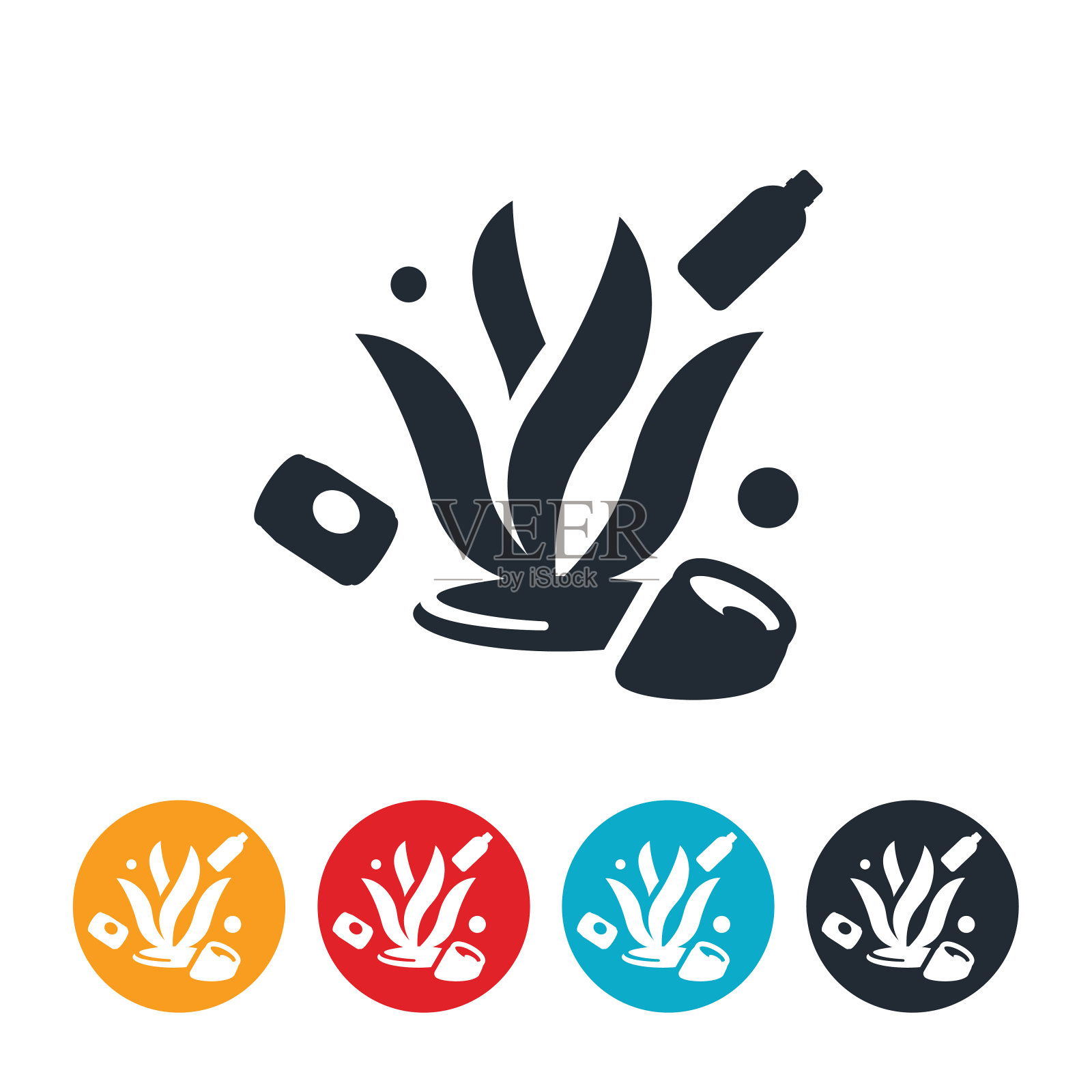 水污染图标插画图片素材