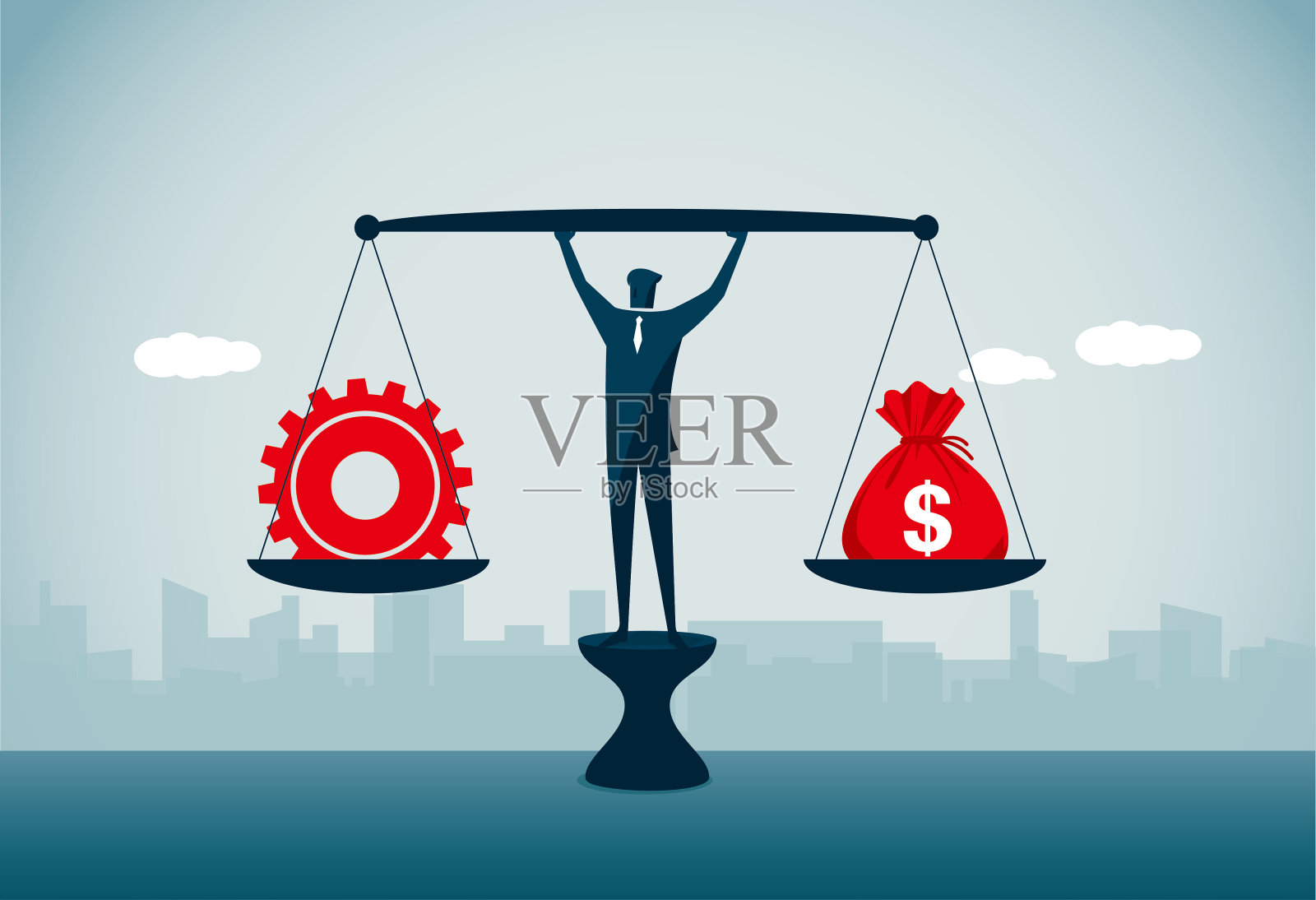 等臂平衡插画图片素材