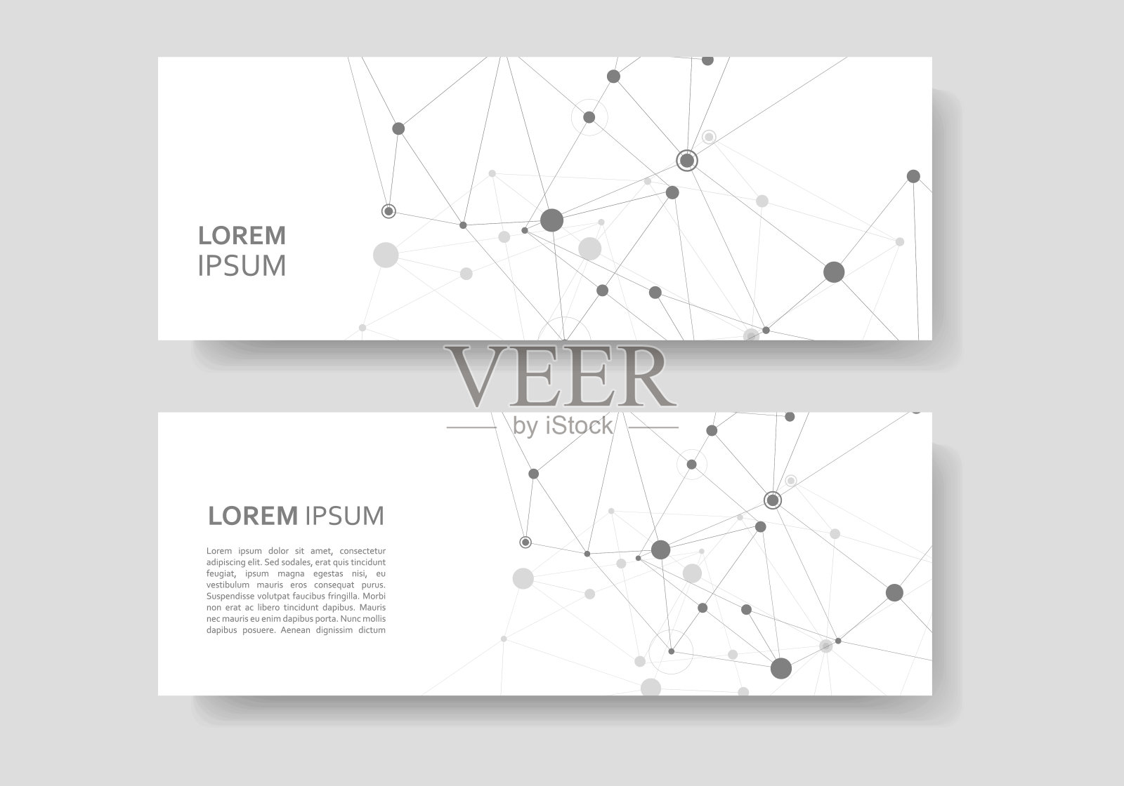 抽象的多边形连接。连接科学背景。设计模板素材