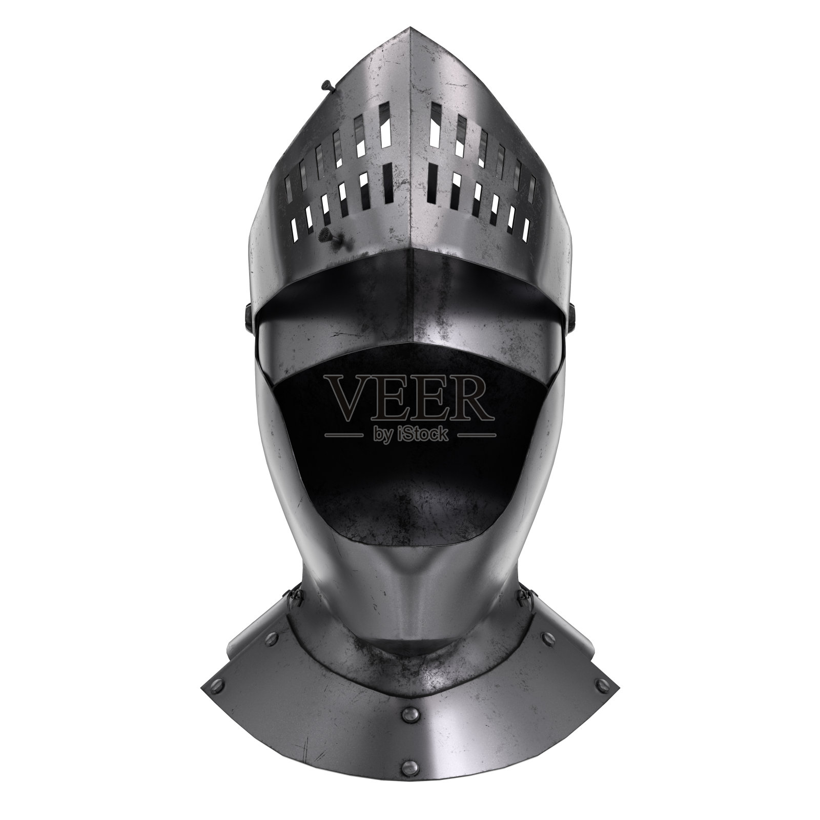 中世纪盔甲骑士的头盔照片摄影图片