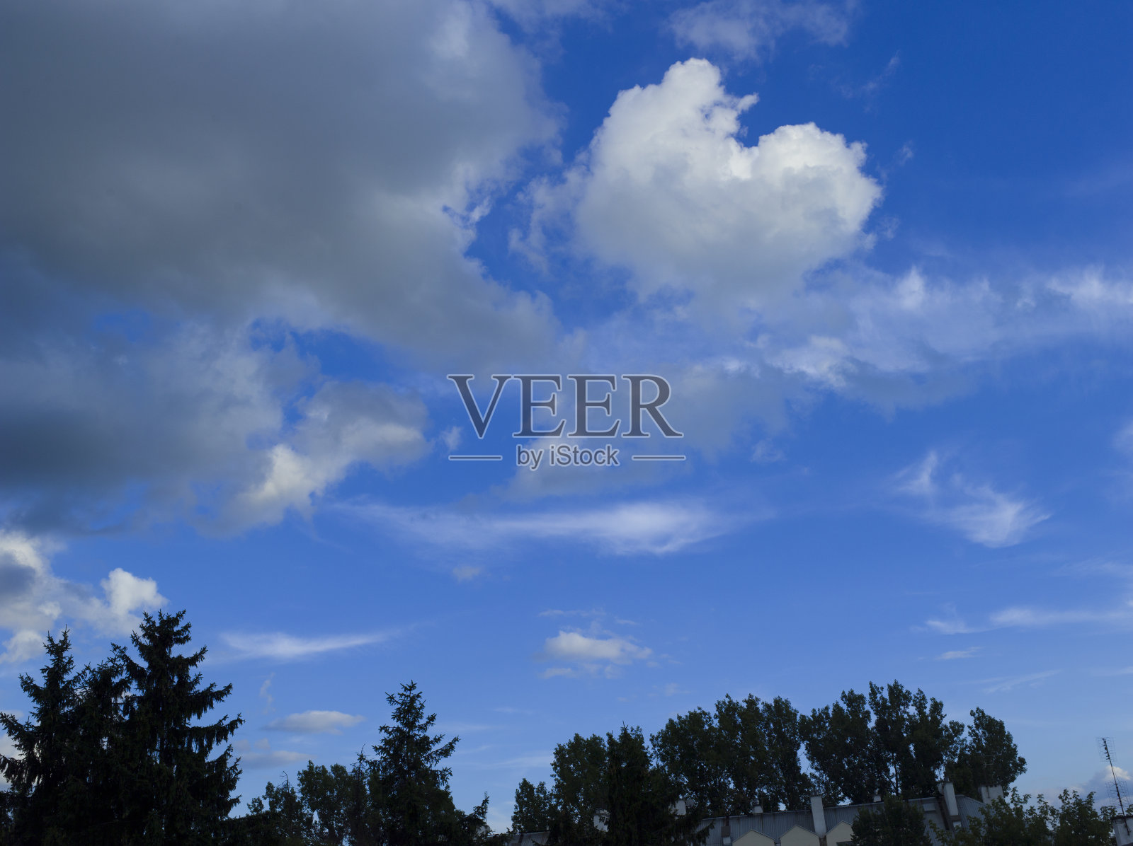 多云的蓝天照片摄影图片