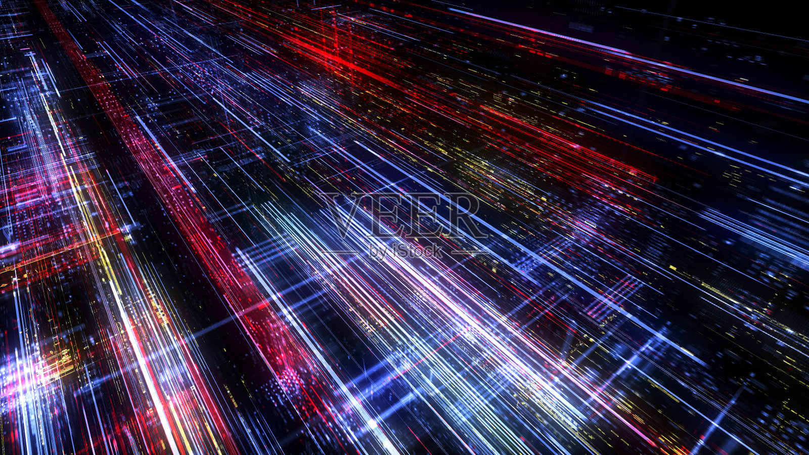 用连线和点连接的抽象技术模式。照片摄影图片