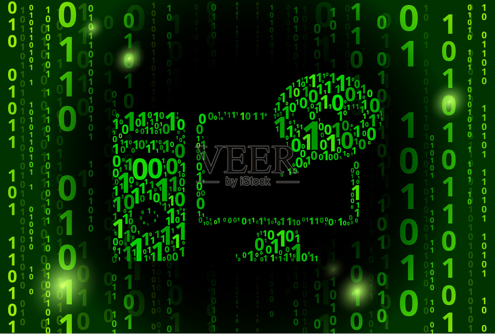 桌面通信二进制码矢量模式背景插画图片素材