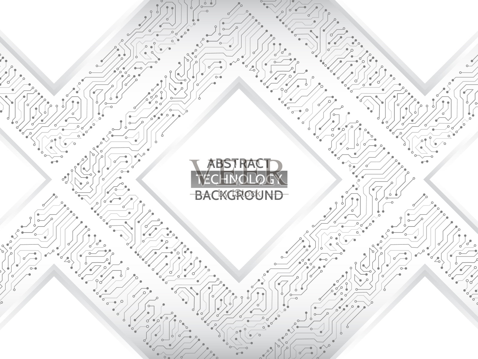 抽象方形电路板矢量图插画图片素材
