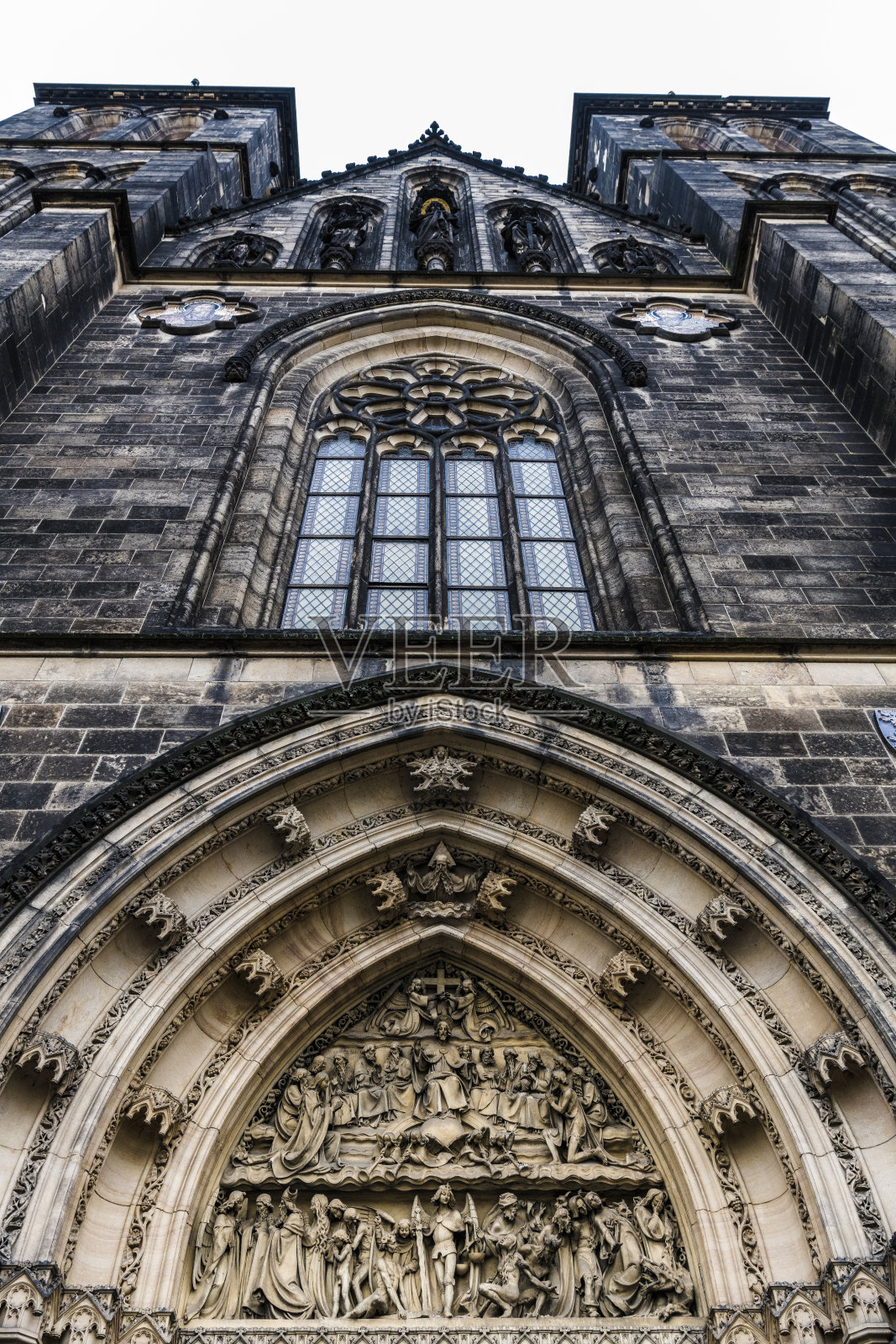 布拉格的哥特式教堂vyšehrad照片摄影图片