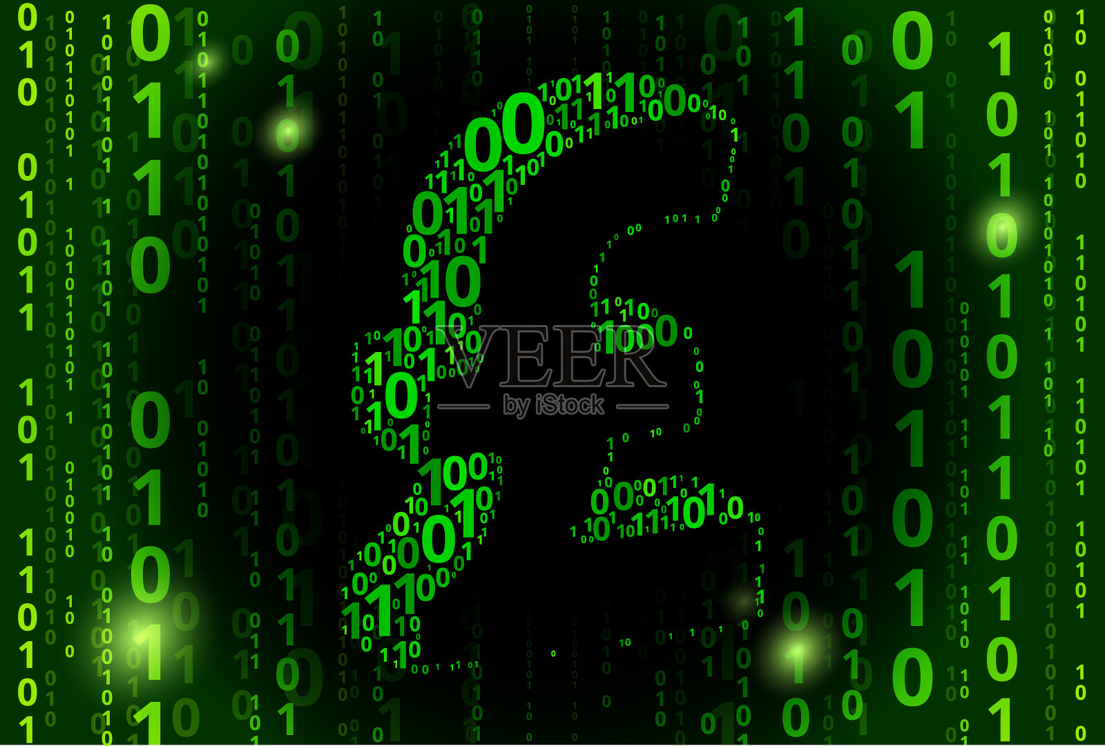 英镑符号二进制代码矢量图案背景插画图片素材