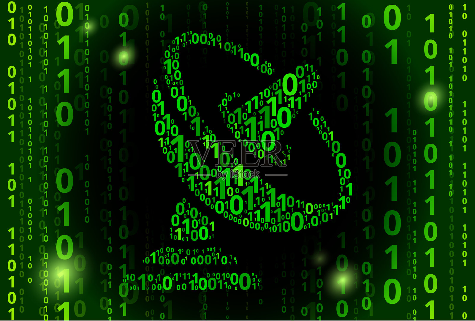 声音碟二进制码矢量模式背景插画图片素材