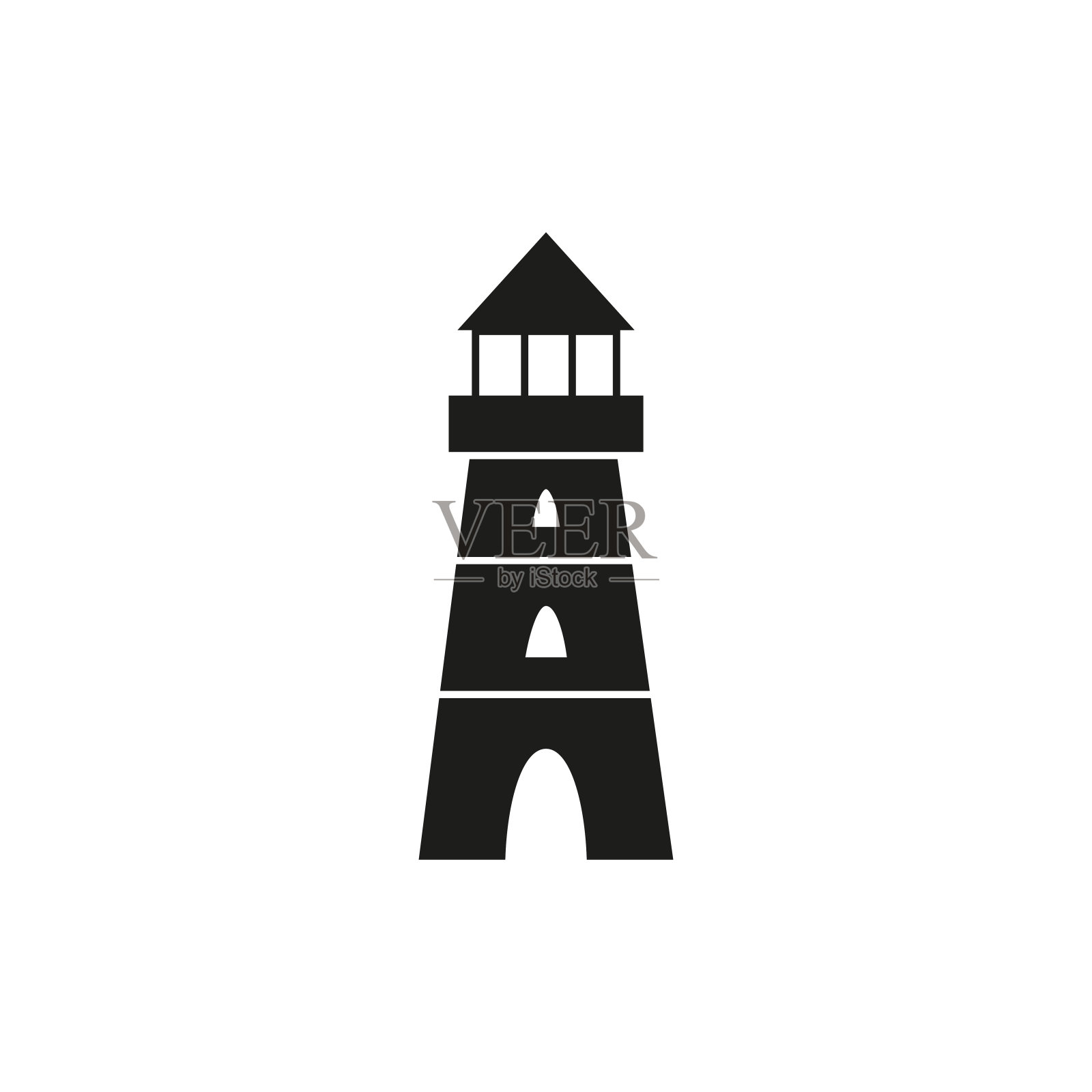 灯塔黑色图标图标素材