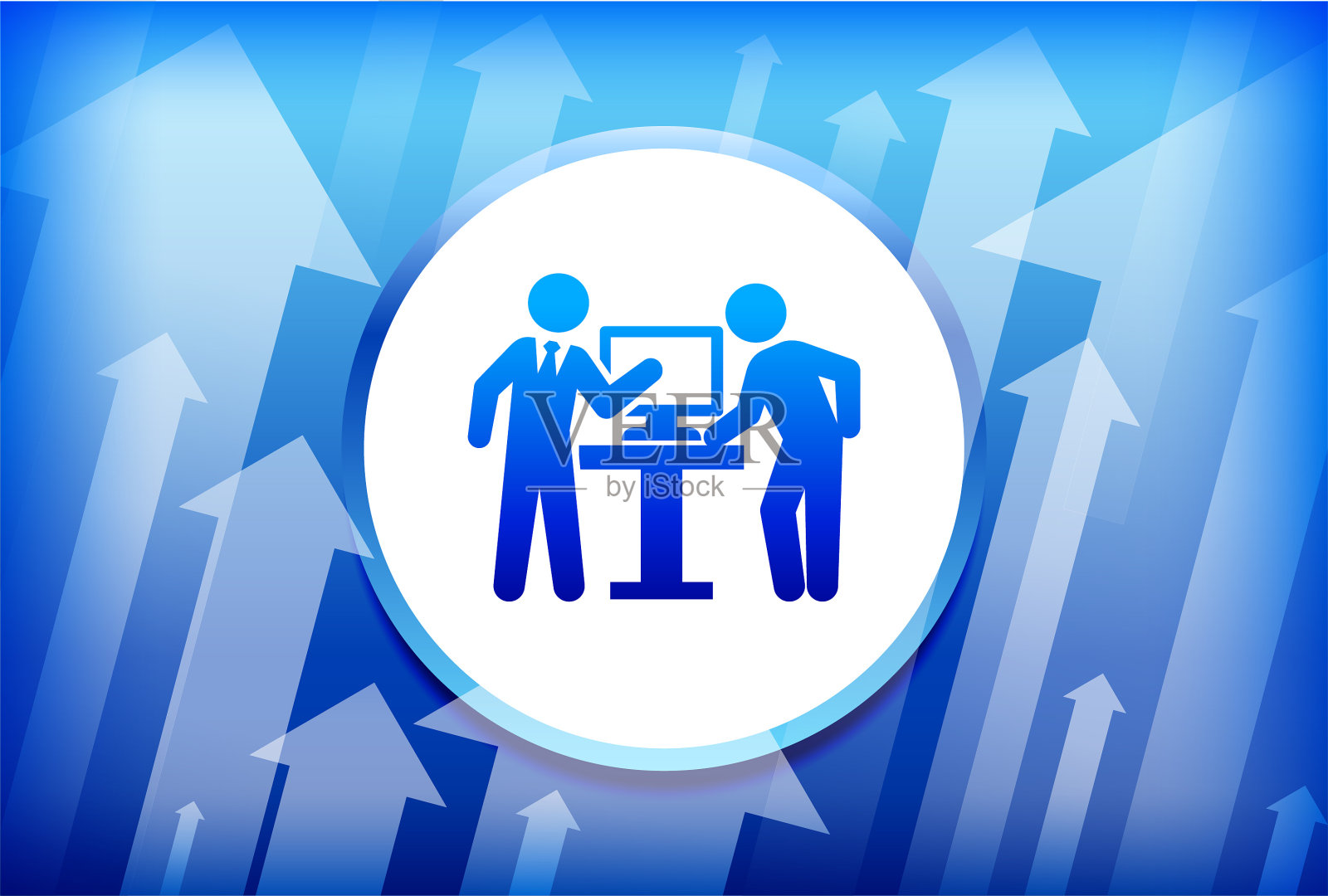 金钱网络蓝色箭头背景插画图片素材