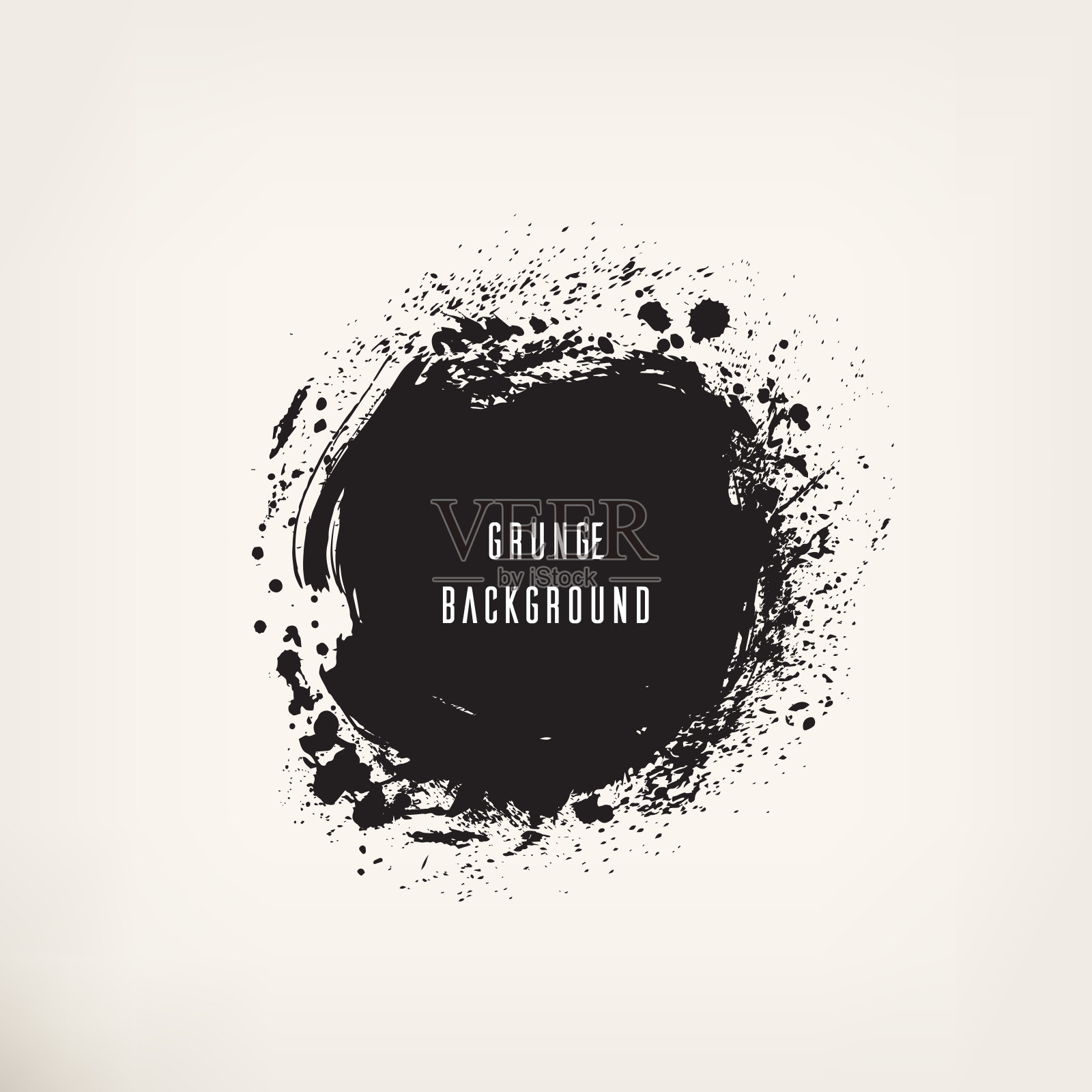 垃圾黑墨圈插画图片素材