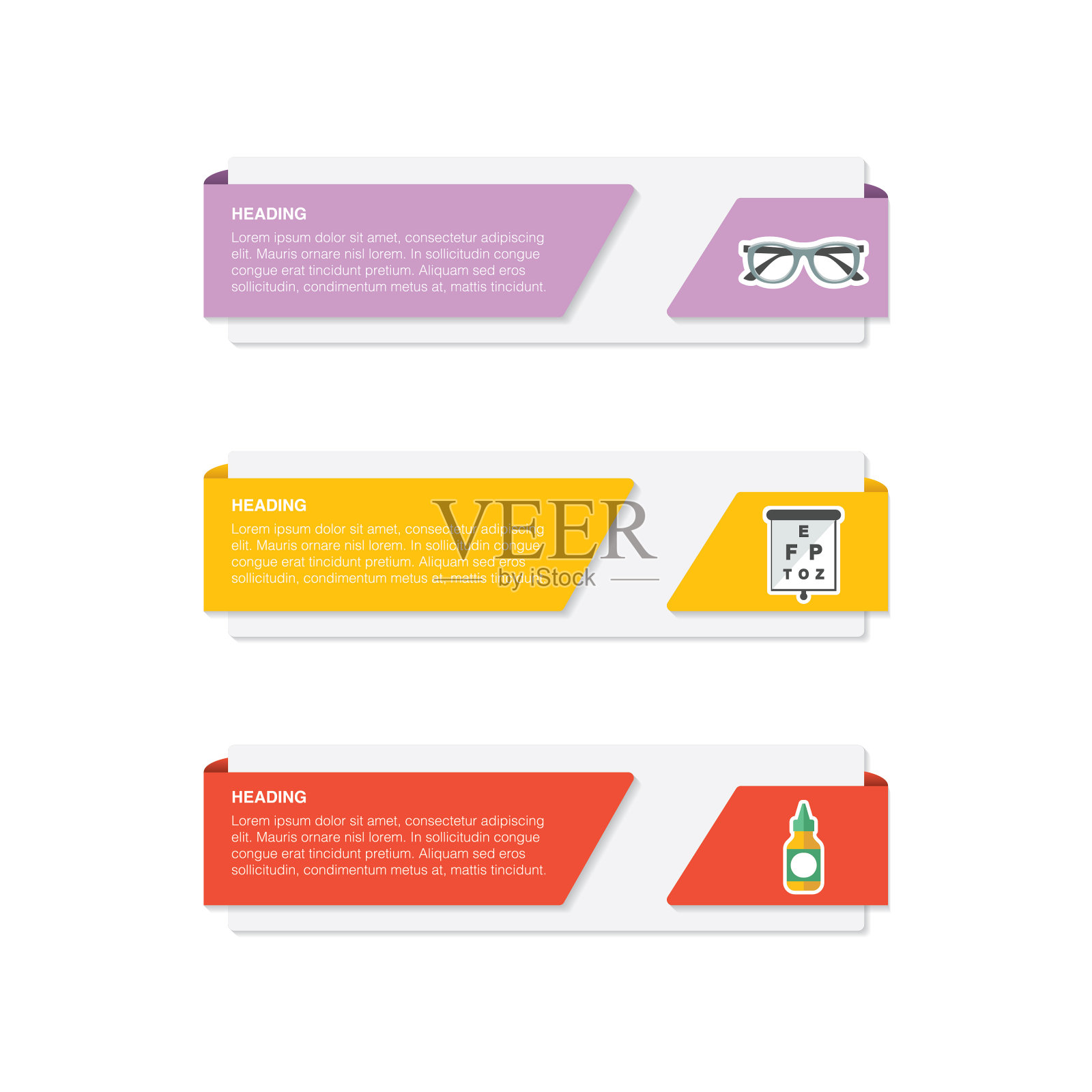 医疗保健图标在平面设计风格插画图片素材