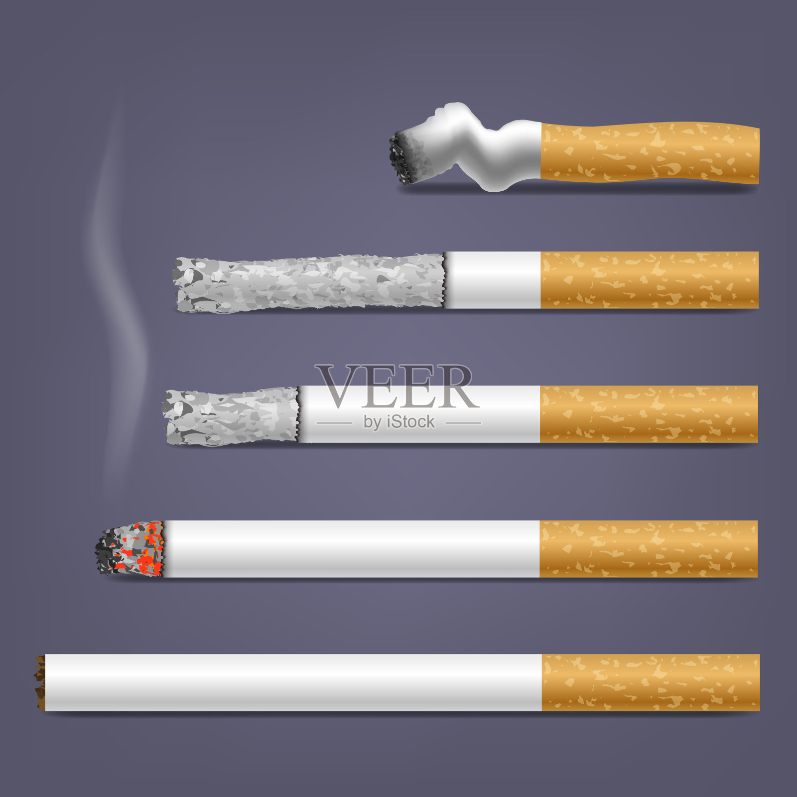 矢量香烟集插画图片素材