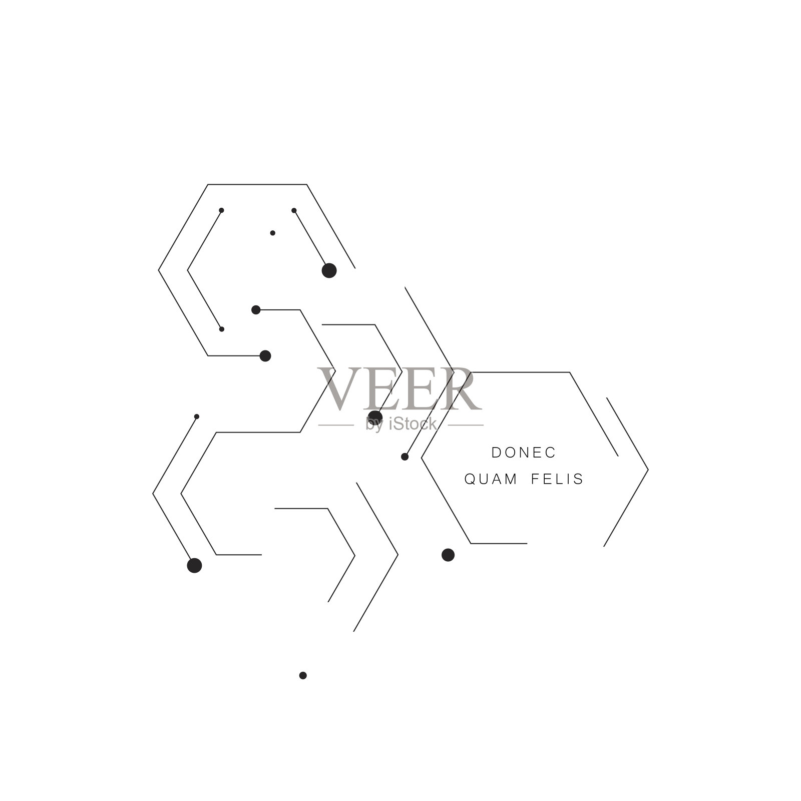 形状为六角形风格设计。矢量抽象技术说明插画图片素材