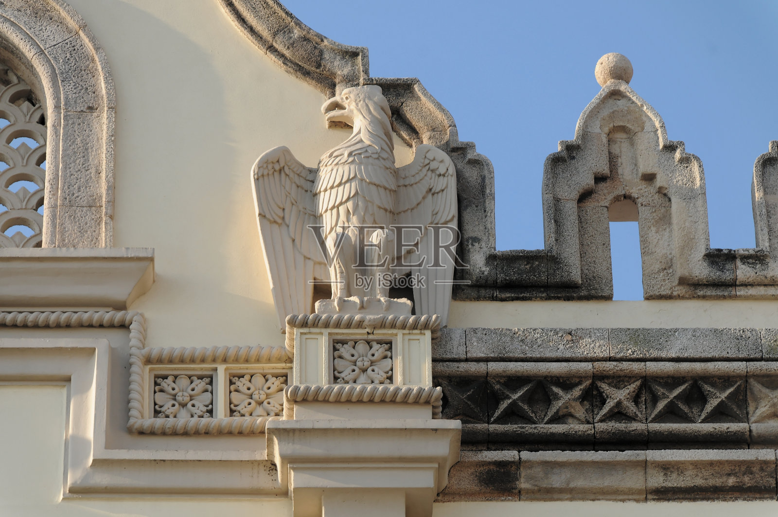 希腊罗德市的盾形纹章和地标照片摄影图片