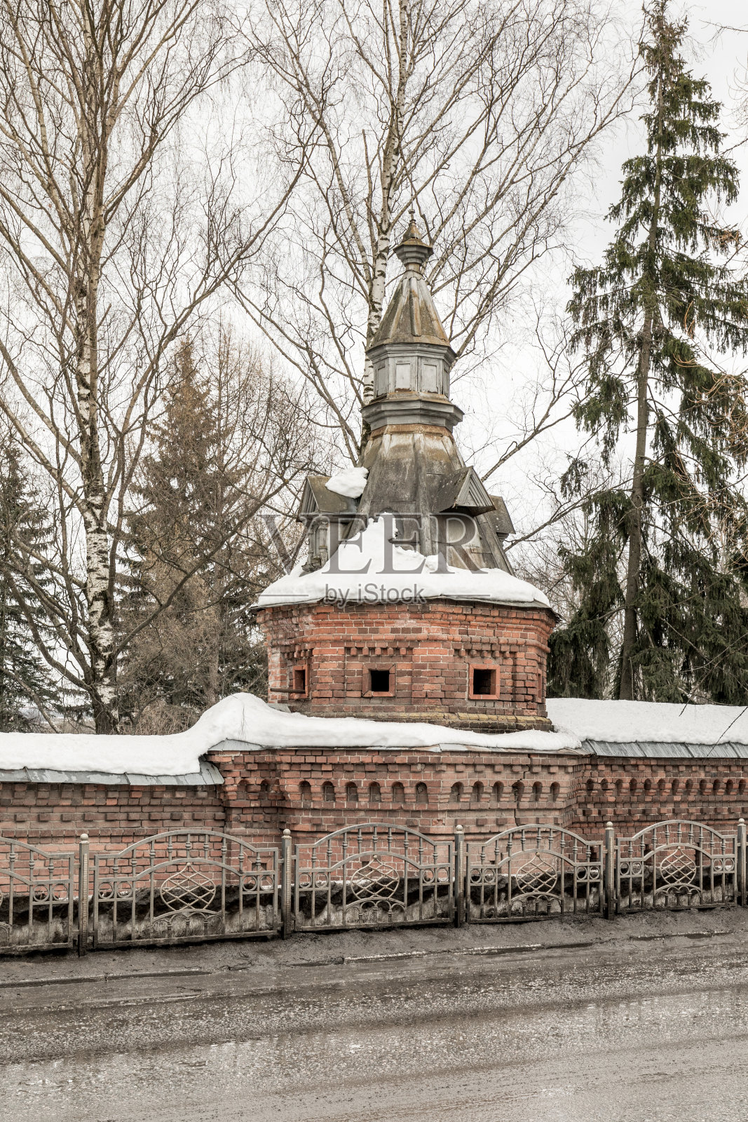 圣三一圣Sergius Lavra的冬天。照片摄影图片