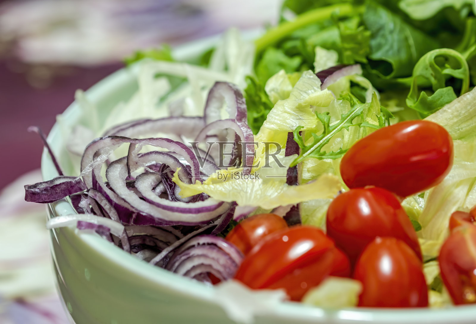 沙拉服务照片摄影图片