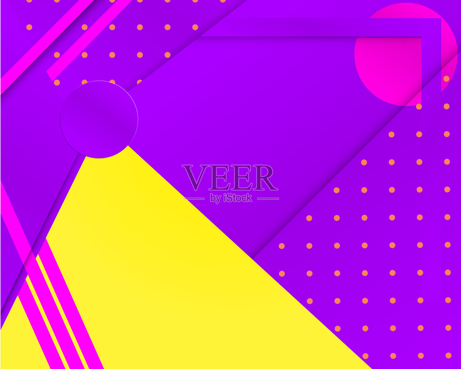 鲜艳的背景与混乱的粉色元素插画图片素材