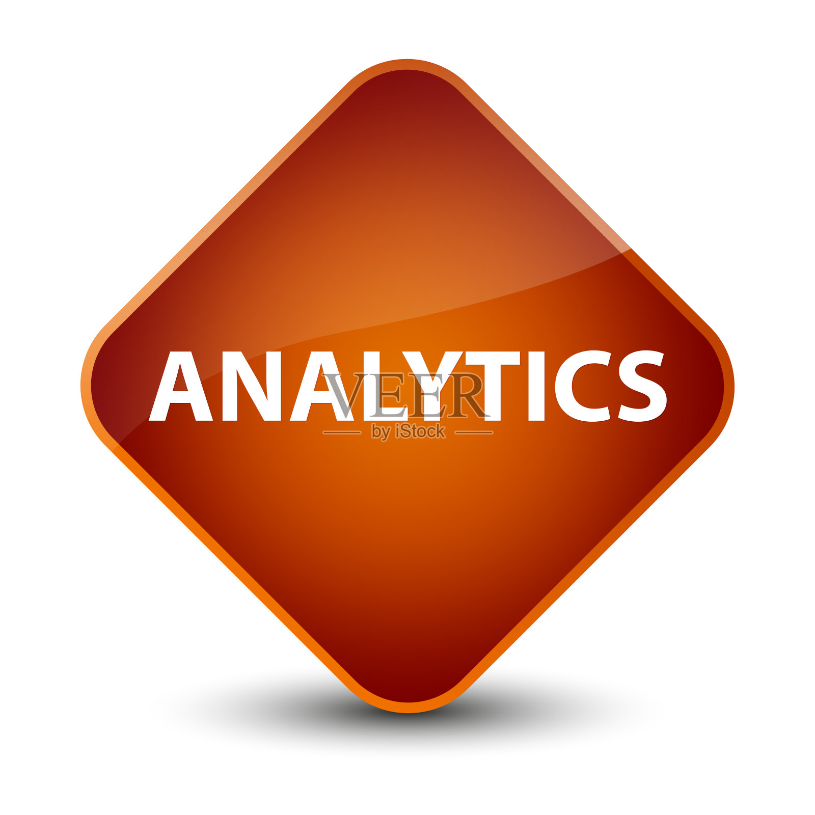 分析优雅的棕色钻石按钮插画图片素材