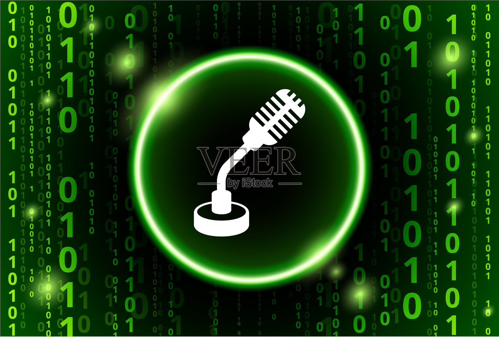 麦克风二进制码矢量模式背景插画图片素材