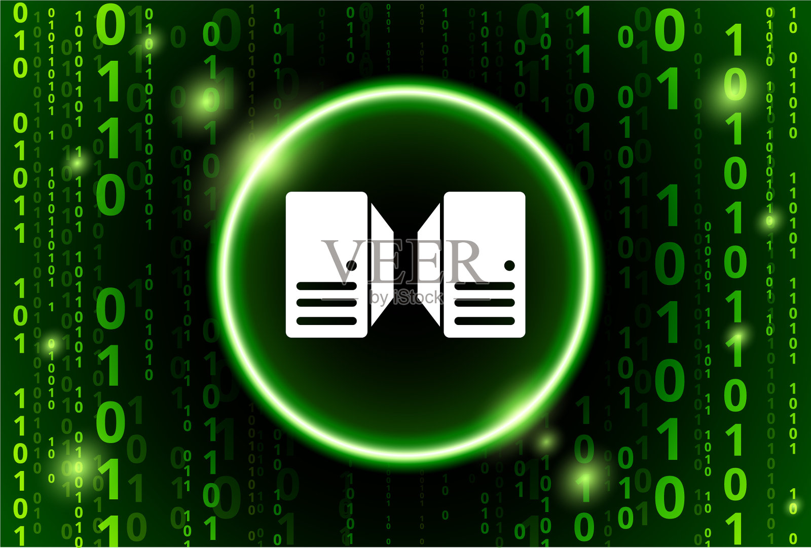 服务器二进制代码向量模式背景插画图片素材