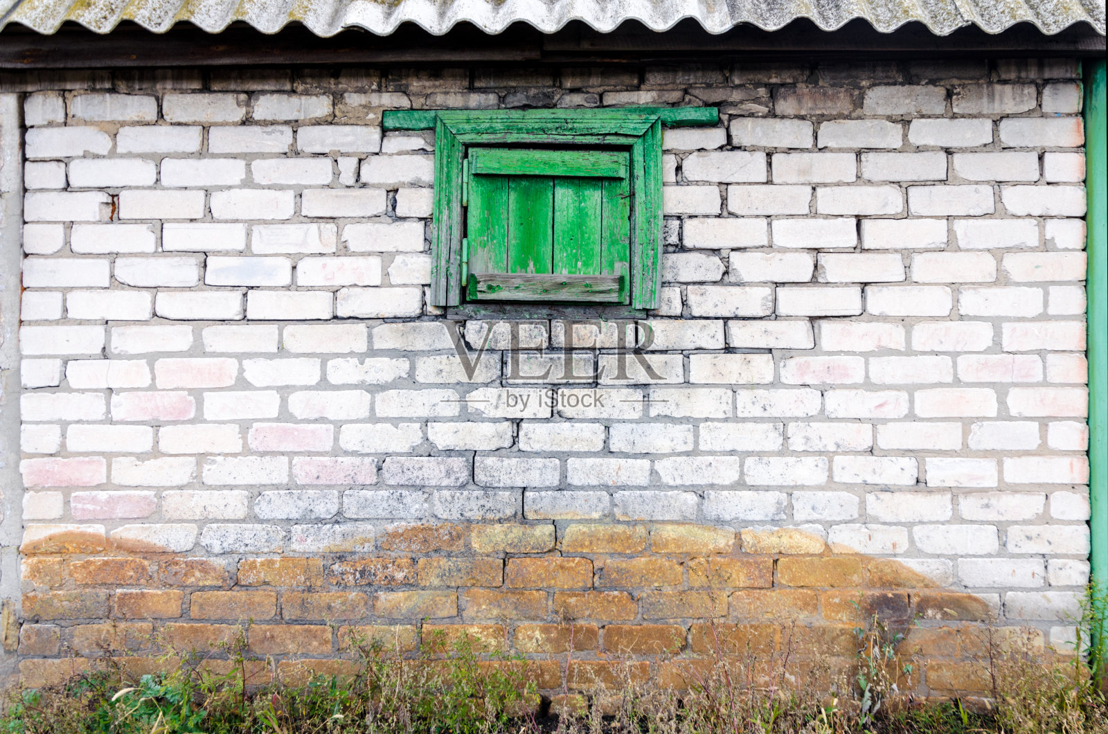 带有木门的砖墙照片摄影图片