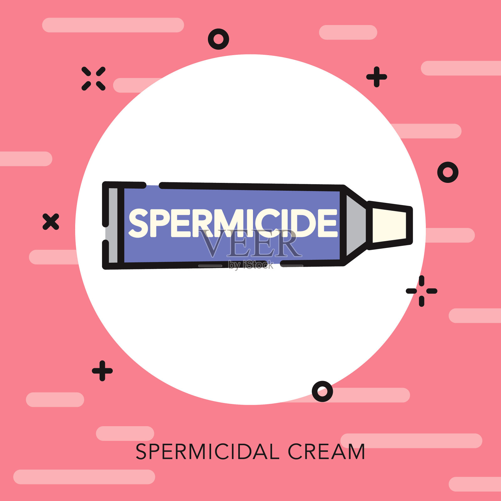 杀精剂开放轮廓女性护理图标插画图片素材